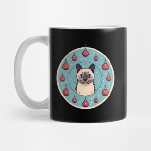 Siamese Cat Xmas Ornament, Love Cats Mug